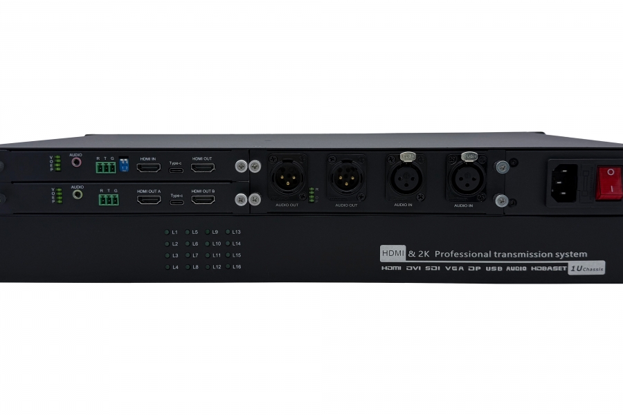 1路双向4K60HZ HDMI卡侬头音频光端机