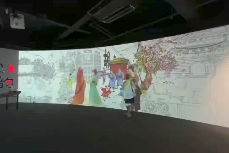江苏南通投影文化展示